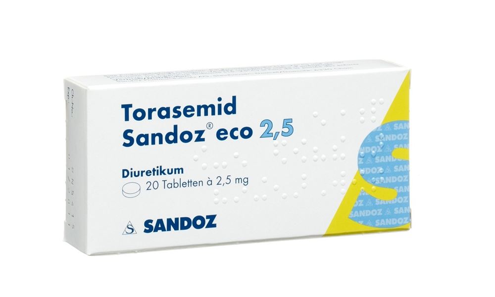 TORASEMIDE Sandoz eco cpr 2.5 mg 20 pce