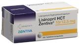 LISINOPRIL HCT Zentiva cpr 10/12.5 mg 100 pce