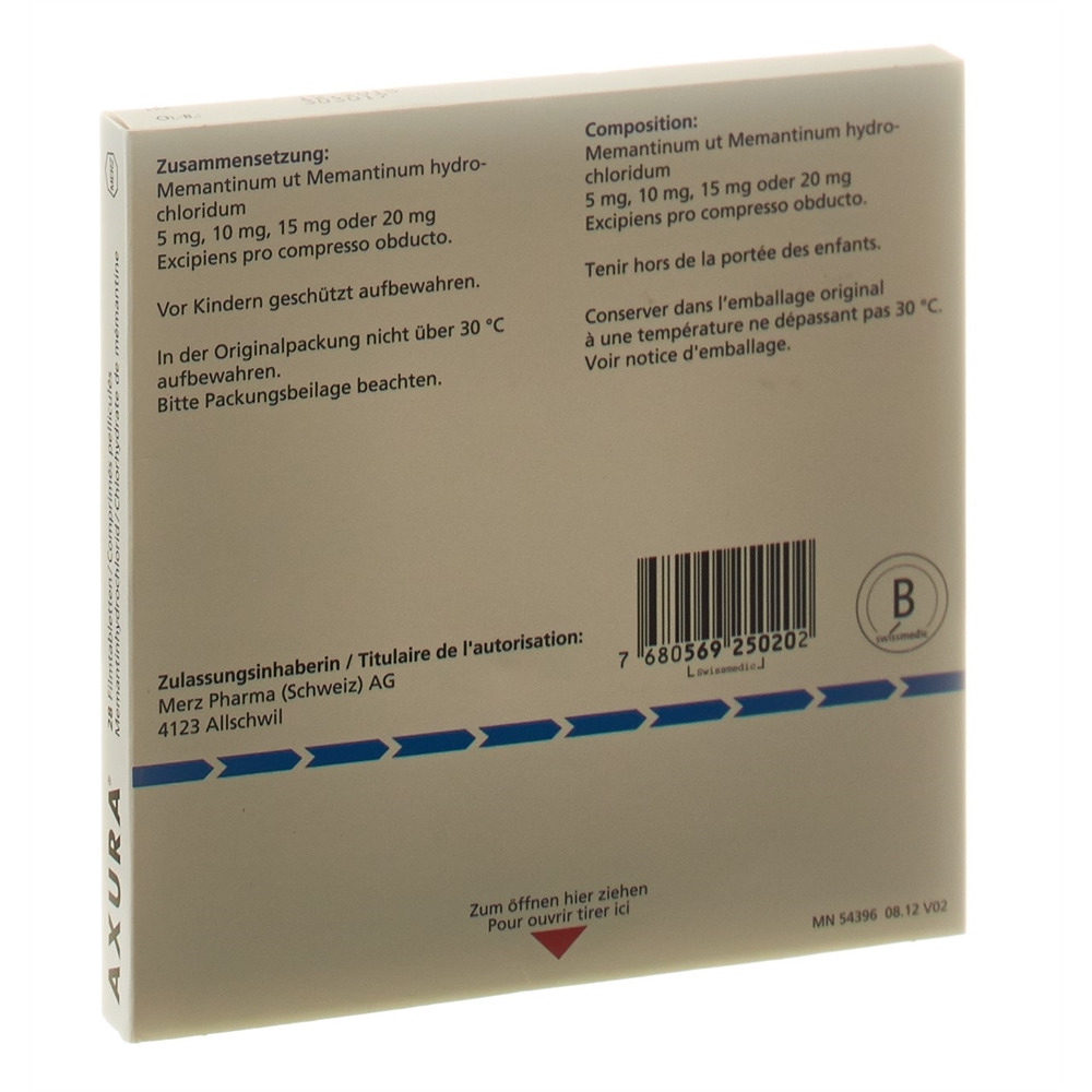 AXURA emb départ 7x5,7x10,7x15,7x20mg 28 pce