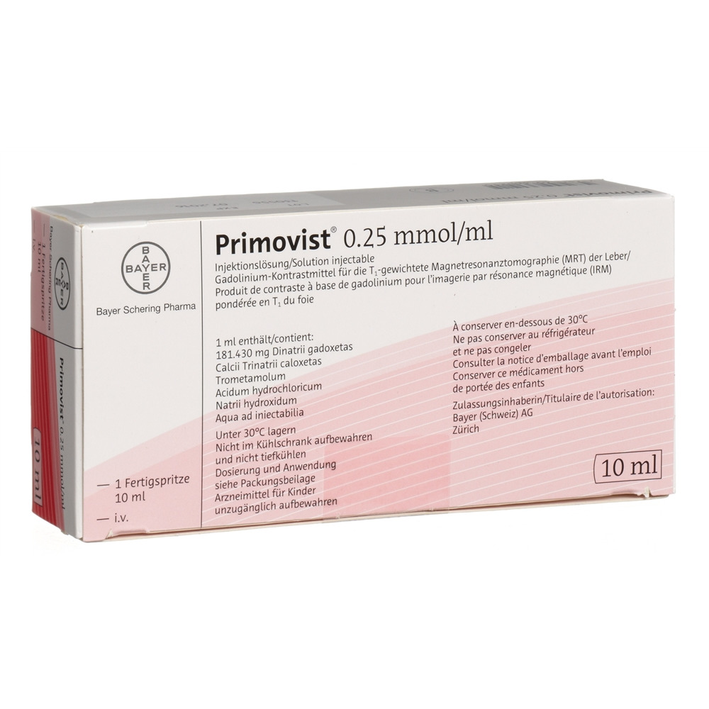 Primovist 0.25 mmol/ml, Injektionslösung