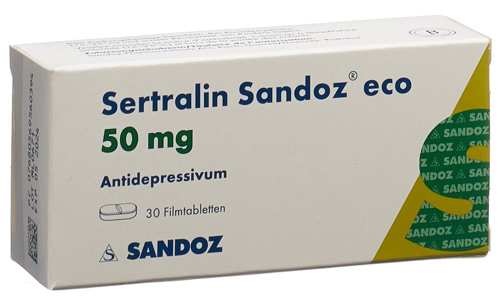 Sertralin Sandoz eco 50 mg, Filmtabletten