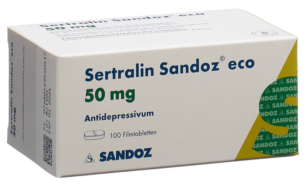 Sertralin Sandoz eco 50 mg, Filmtabletten