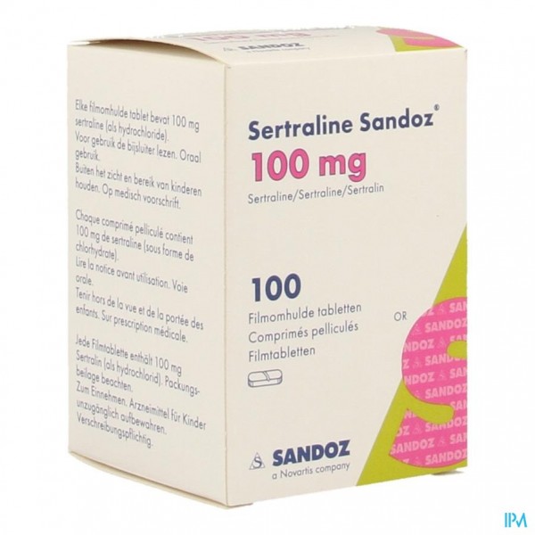Sertralin Sandoz eco 100 mg, Filmtabletten