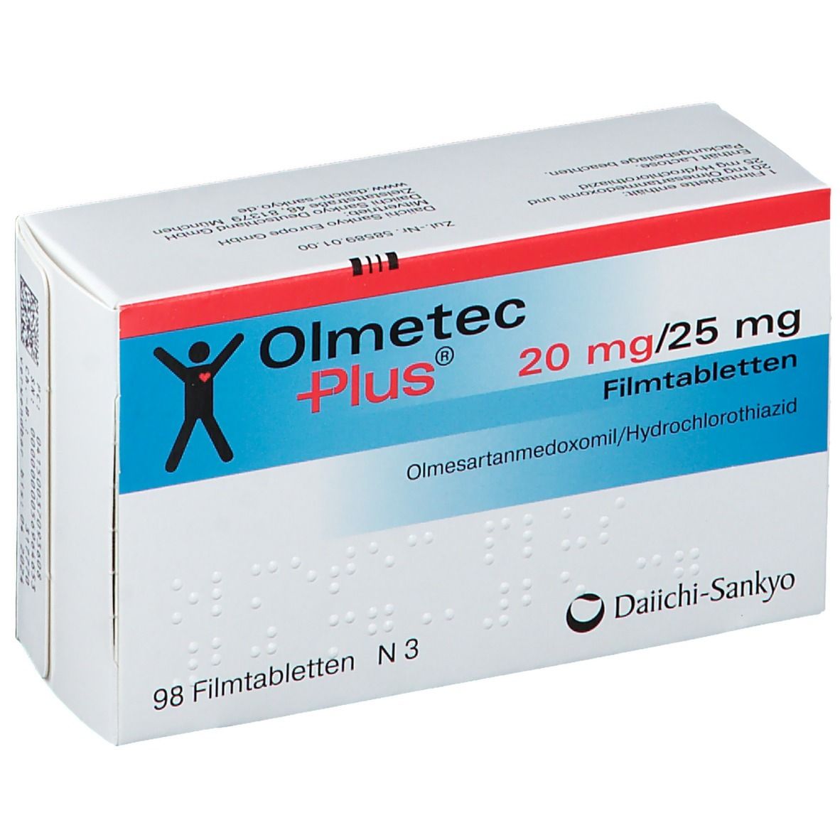 Olmetec Plus 20/25, Filmtabletten