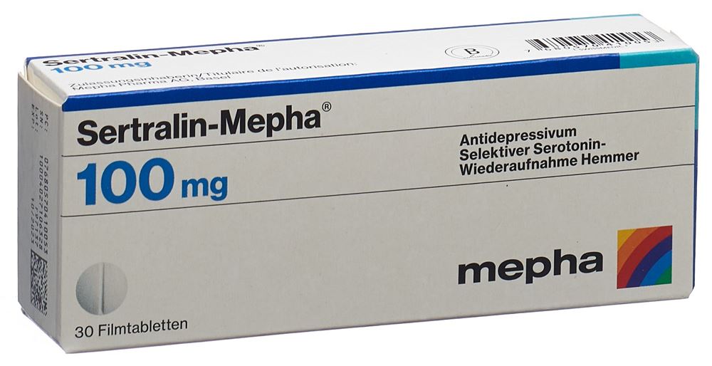 SERTRALIN Mepha cpr pell 100 mg 30 pce