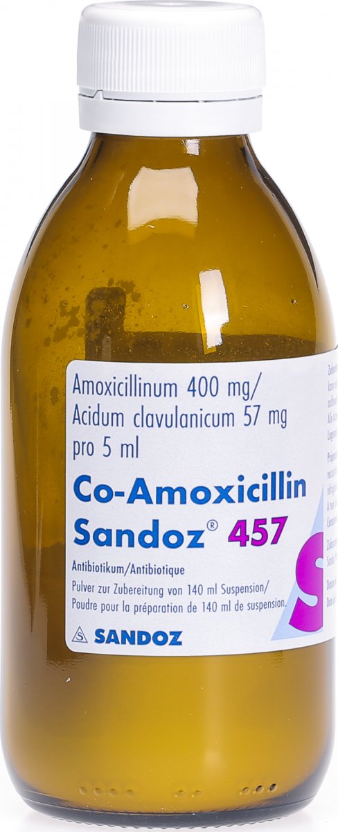Co-Amoxicillin Sandoz 457, Pulver zur Herstellung einer Suspension zum Einnehmen