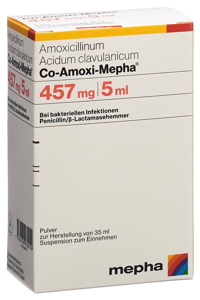 Co-Amoxi-Mepha 457, Pulver zur Herstellung einer Suspension zum Einnehmen