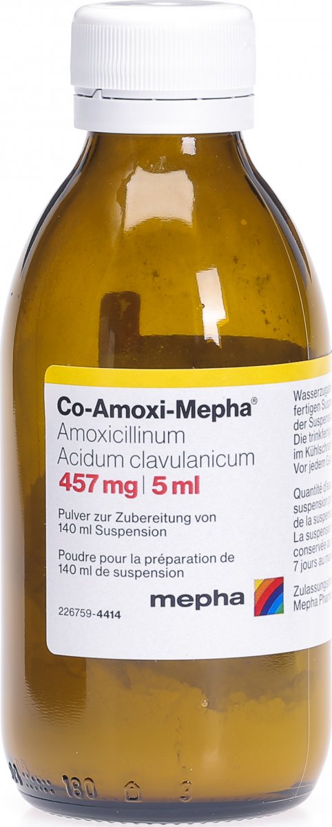 Co-Amoxi-Mepha 457, Pulver zur Herstellung einer Suspension zum Einnehmen