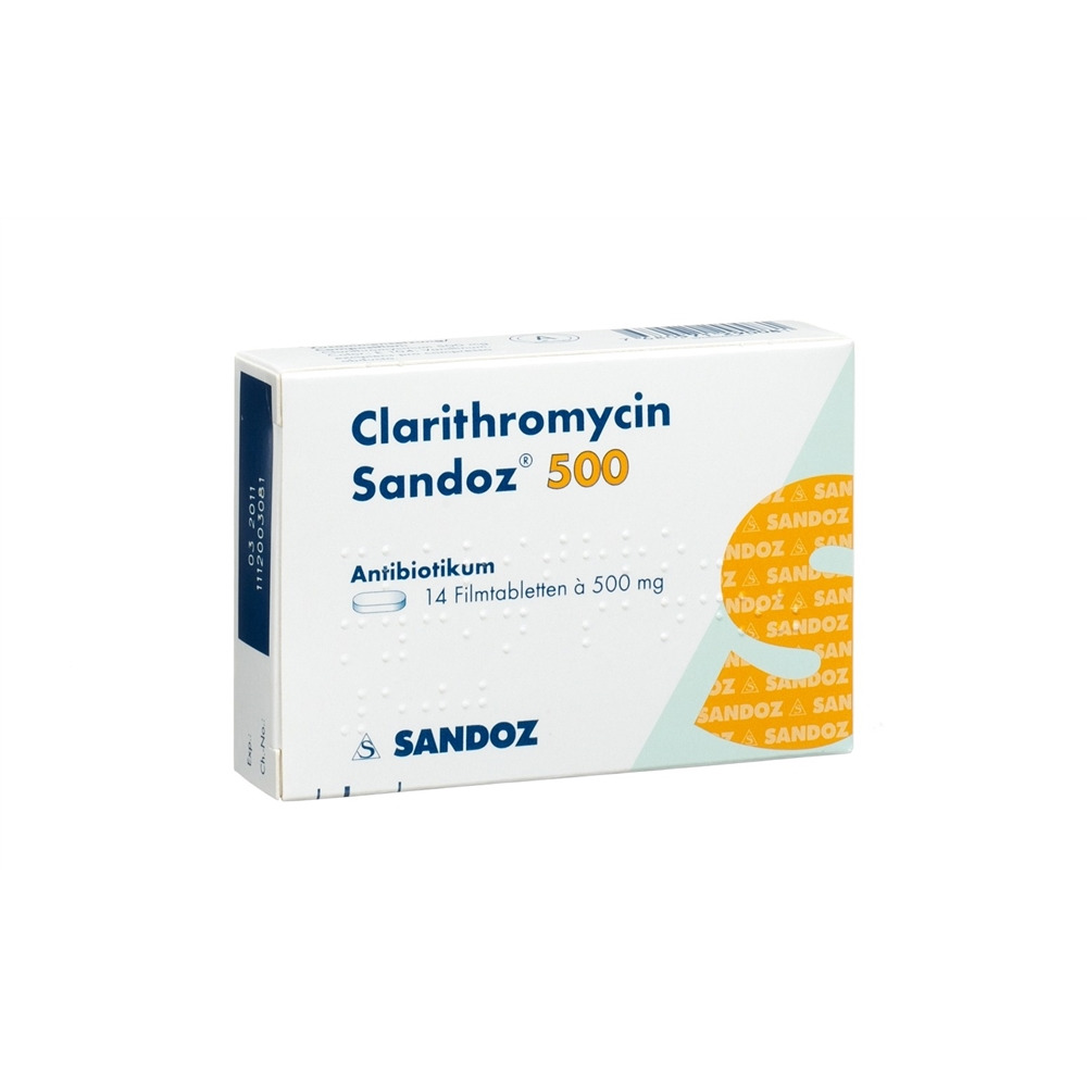 CLARITHROMYCINE Sandoz cpr pell 500 mg 14 pce