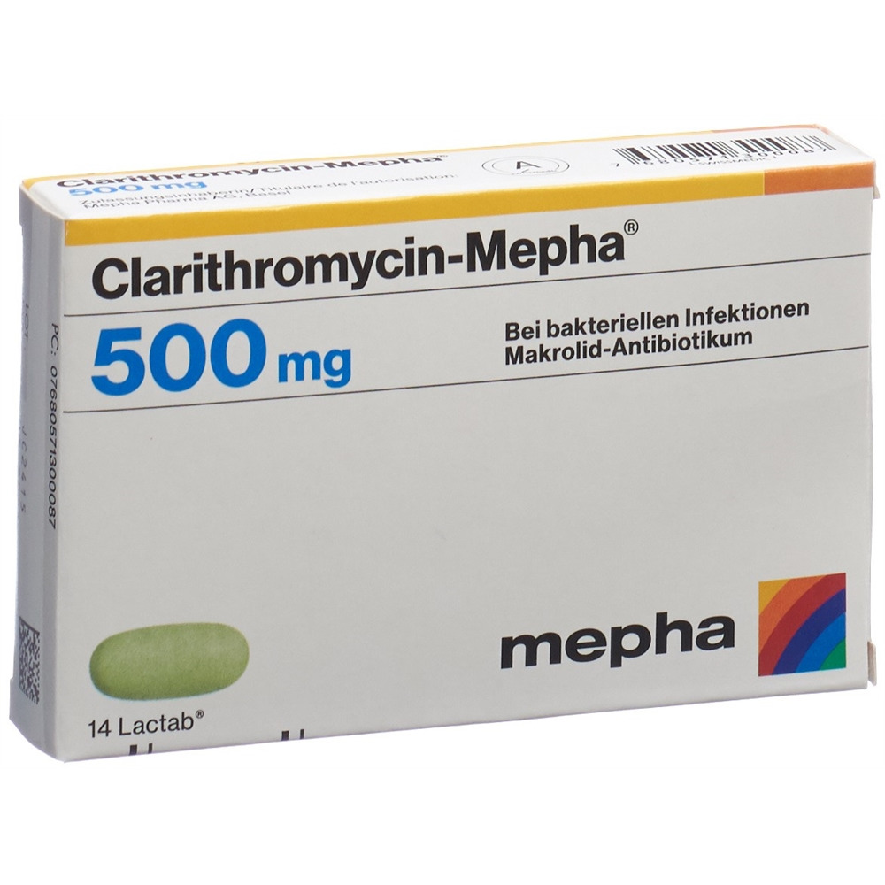 CLARITHROMYCIN Mepha Lactab 500 mg 14 pce