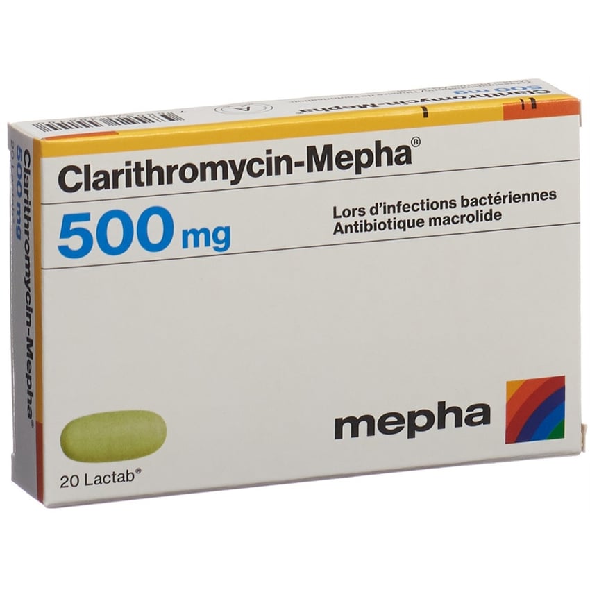 CLARITHROMYCIN Mepha Lactab 500 mg 20 pce