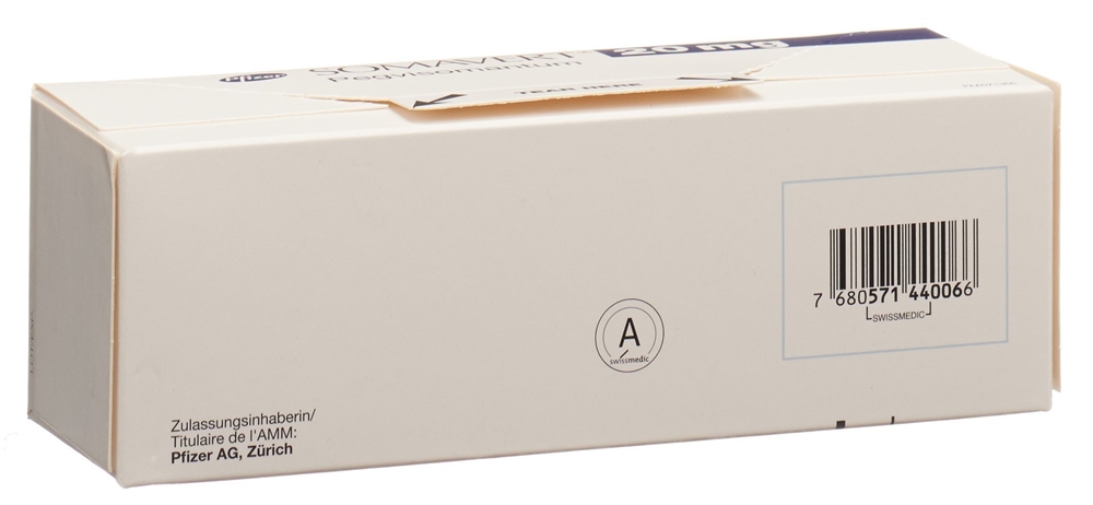 SOMAVERT subst sèche 20 mg c solv (ser pré)