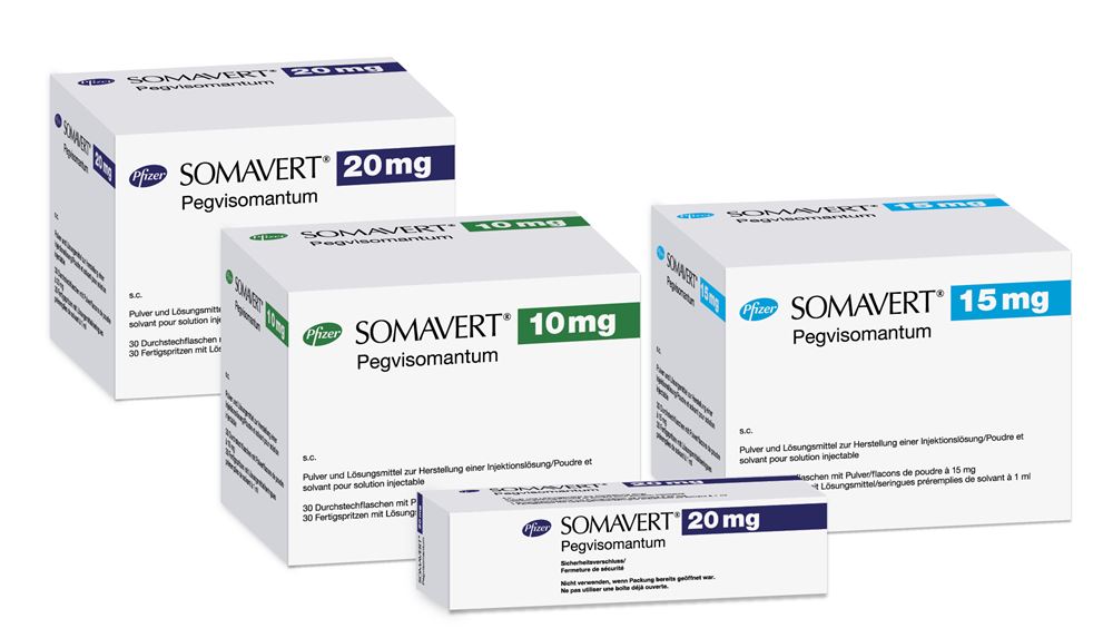 SOMAVERT subst sèche 20 mg c solv (ser pré) 30 pce