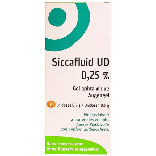 Siccafluid UD 0.25 %, gel ophtalmique