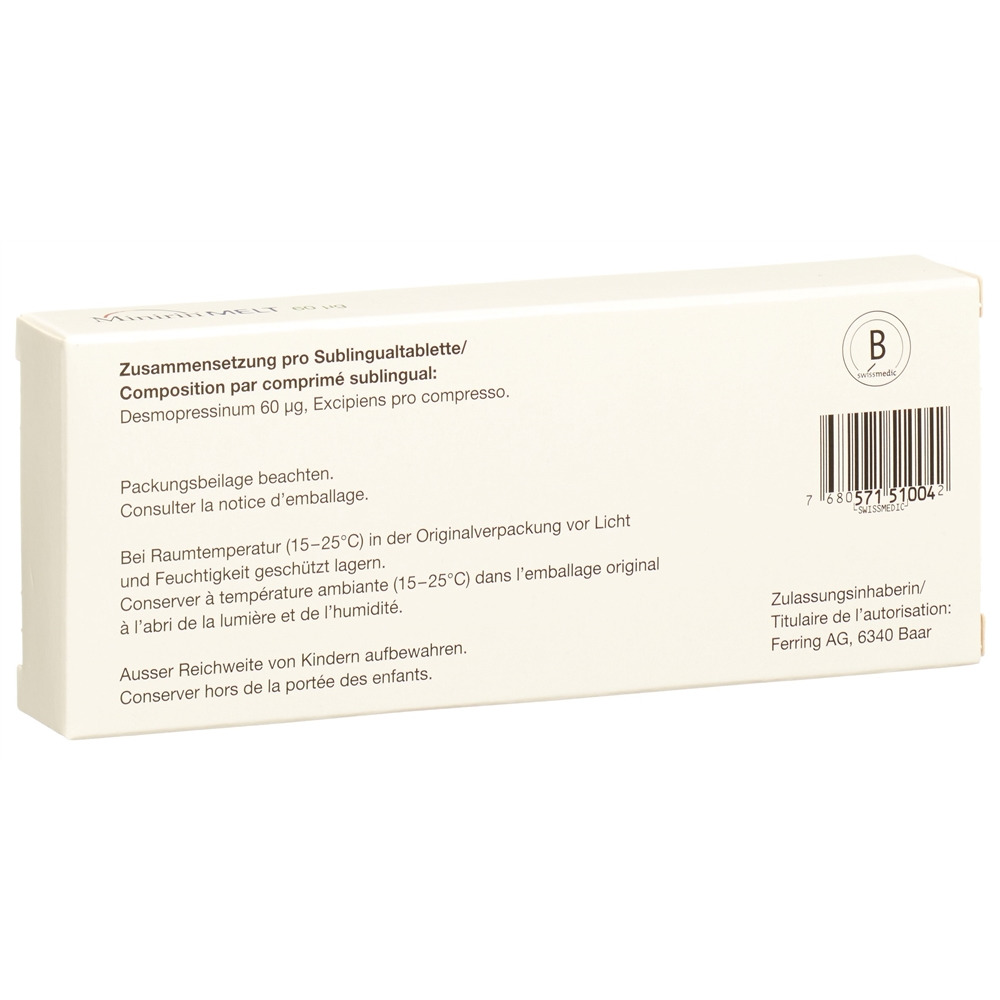 MINIRIN Melt cpr subling 60 mcg 30 pce