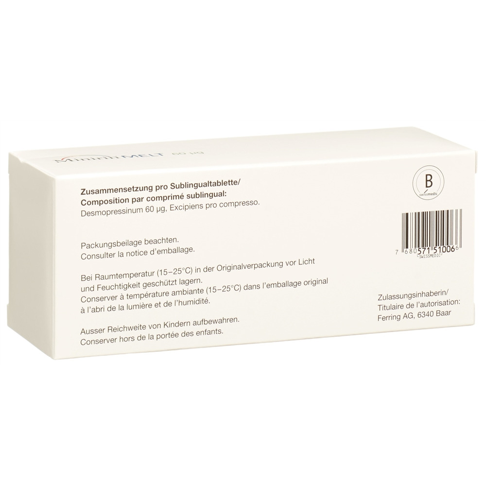 MINIRIN Melt cpr subling 60 mcg 100 pce