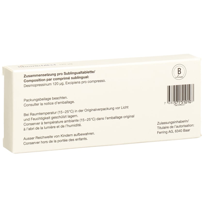 MINIRIN Melt cpr subling 120 mcg 30 pce