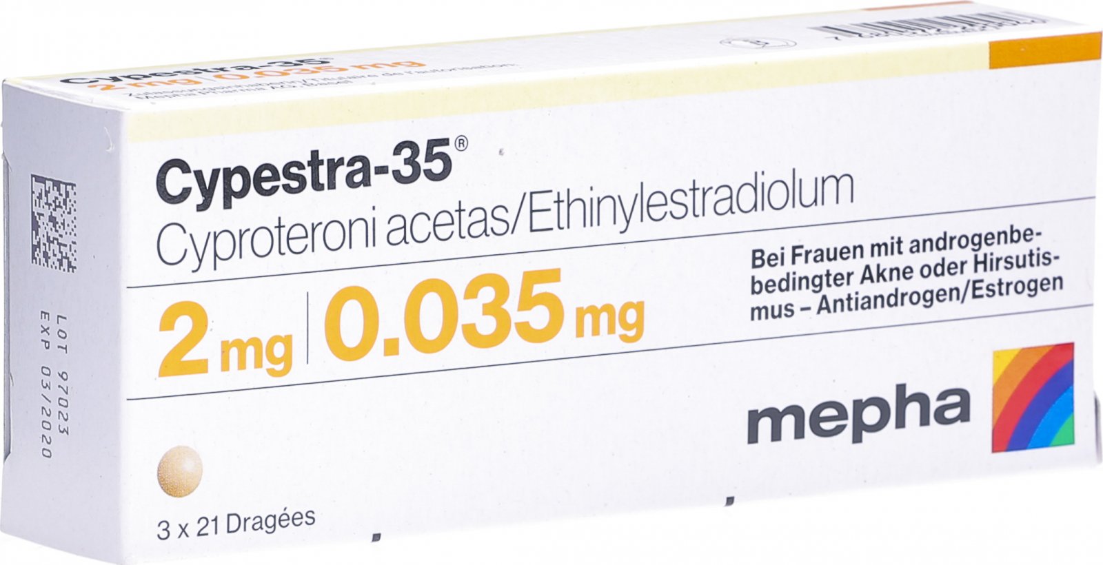 Cypestra-35, Dragées