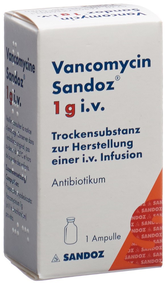 VANCOMYCINE Sandoz subst sèche 1 g i.v. flac