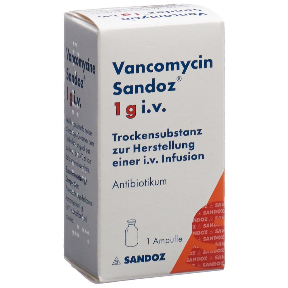 VANCOMYCINE Sandoz subst sèche 1 g i.v. flac