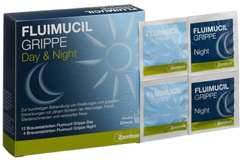 Fluimucil Grippe Day & Night, compresse effervescenti
