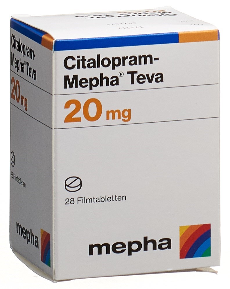 CITALOPRAM Mepha Teva cpr pell 20 mg bte 28 pce