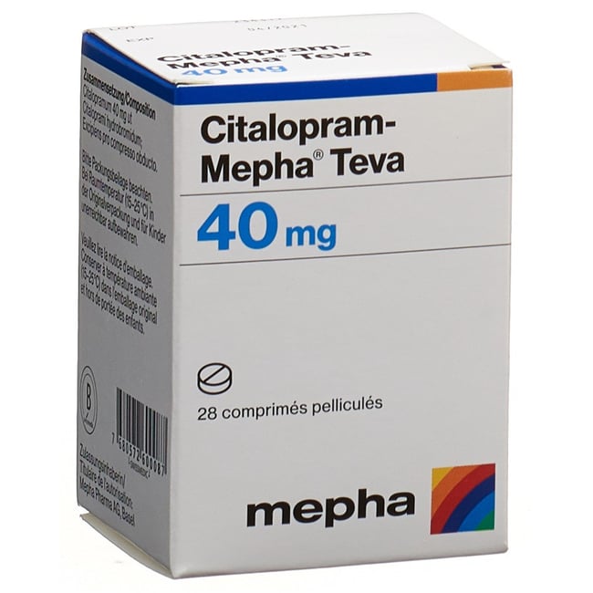CITALOPRAM Mepha Teva cpr pell 40 mg bte 28 pce
