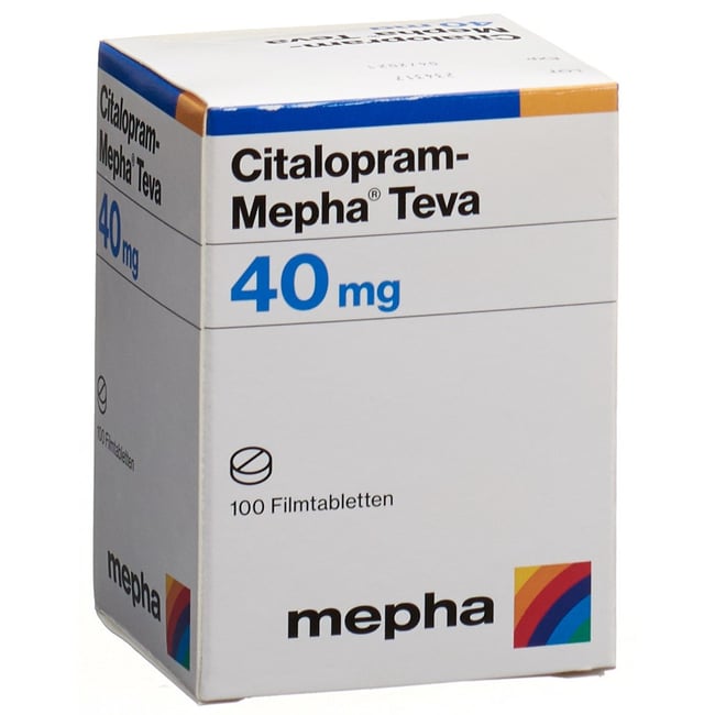 CITALOPRAM Mepha Teva cpr pell 40 mg bte 100 pce