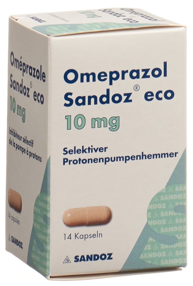 OMEPRAZOLE Sandoz eco caps 10 mg bte 14 pce