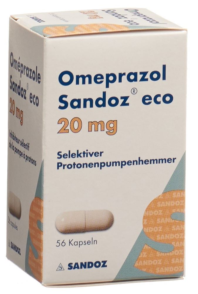 OMEPRAZOLE Sandoz eco caps 20 mg bte 56 pce