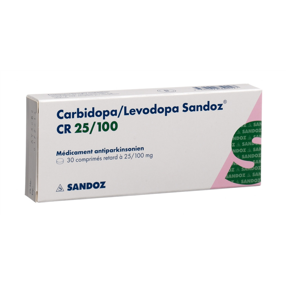 CARBIDO/LEVODO Sandoz CR cpr ret 25/100mg 30 pce