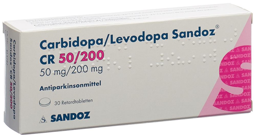 CARBIDO/LEVODO Sandoz CR cpr ret 50/200mg 30 pce