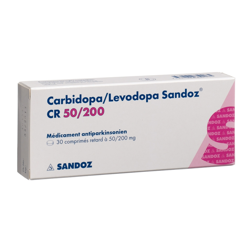 CARBIDO/LEVODO Sandoz CR cpr ret 50/200mg 30 pce