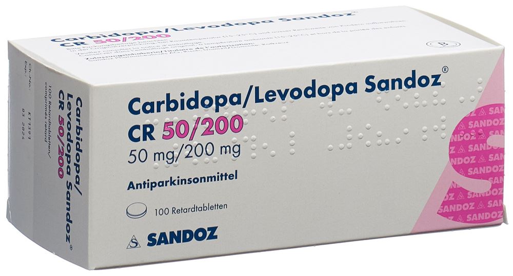 CARBIDO/LEVODO Sandoz CR cpr ret 50/200mg 100 pce