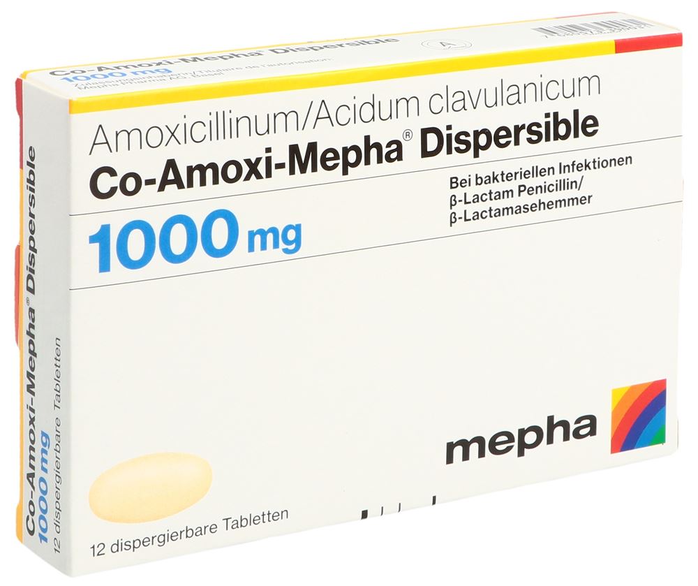 Co-Amoxi-Mepha 1000 Dispersible, dispergierbare Tabletten