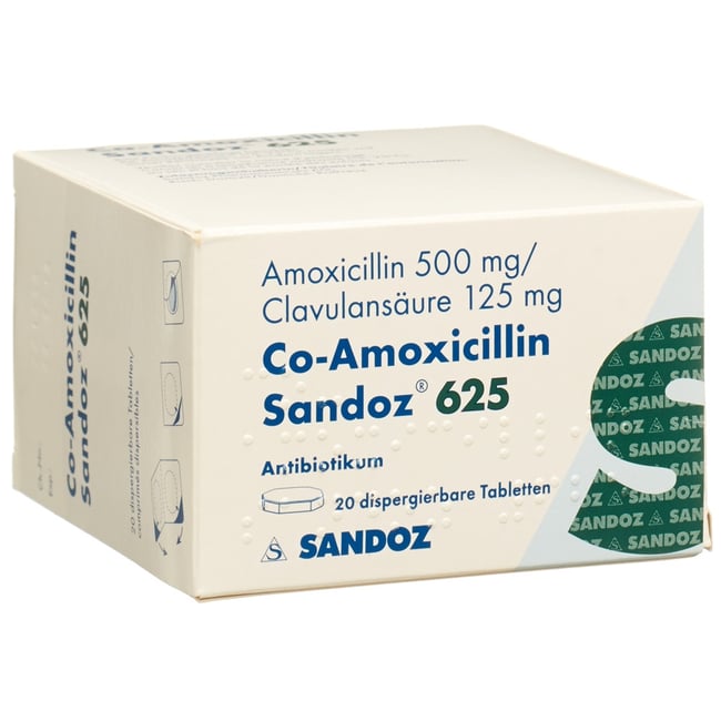 Co-Amoxicillin Sandoz 625, dispergierbare Tabletten