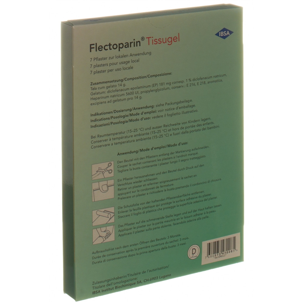 FLECTOPARIN Tissugel empl 7 pce