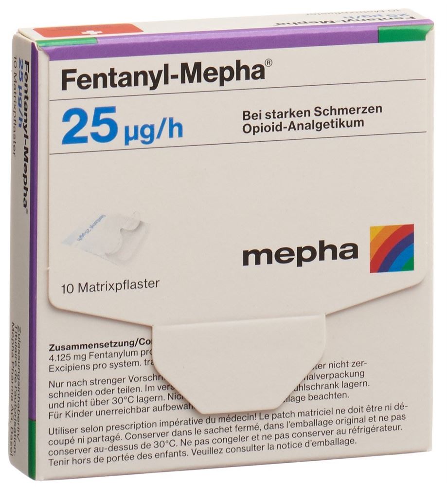 FENTANYL Mepha patch mat 25 mcg/h 10 pce