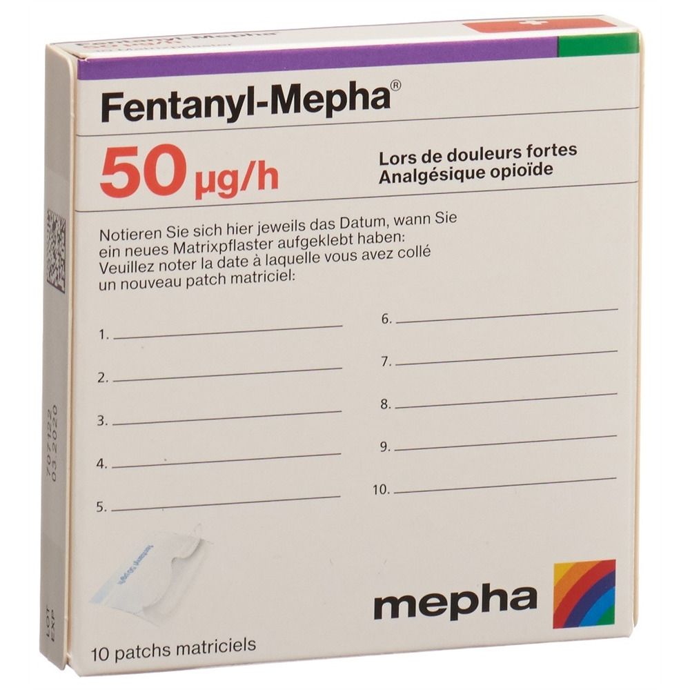 FENTANYL Mepha patch mat 50 mcg/h 10 pce