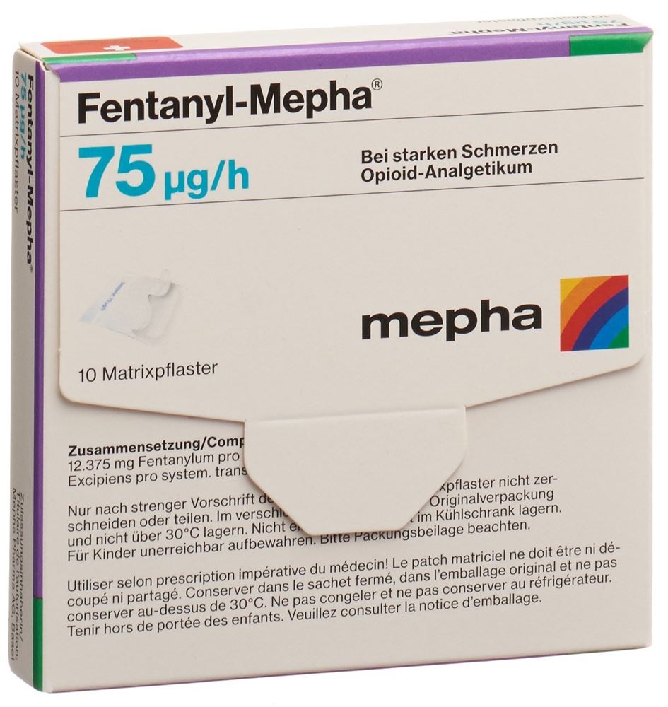 FENTANYL Mepha patch mat 75 mcg/h 10 pce