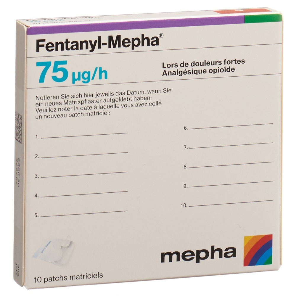 FENTANYL Mepha patch mat 75 mcg/h 10 pce