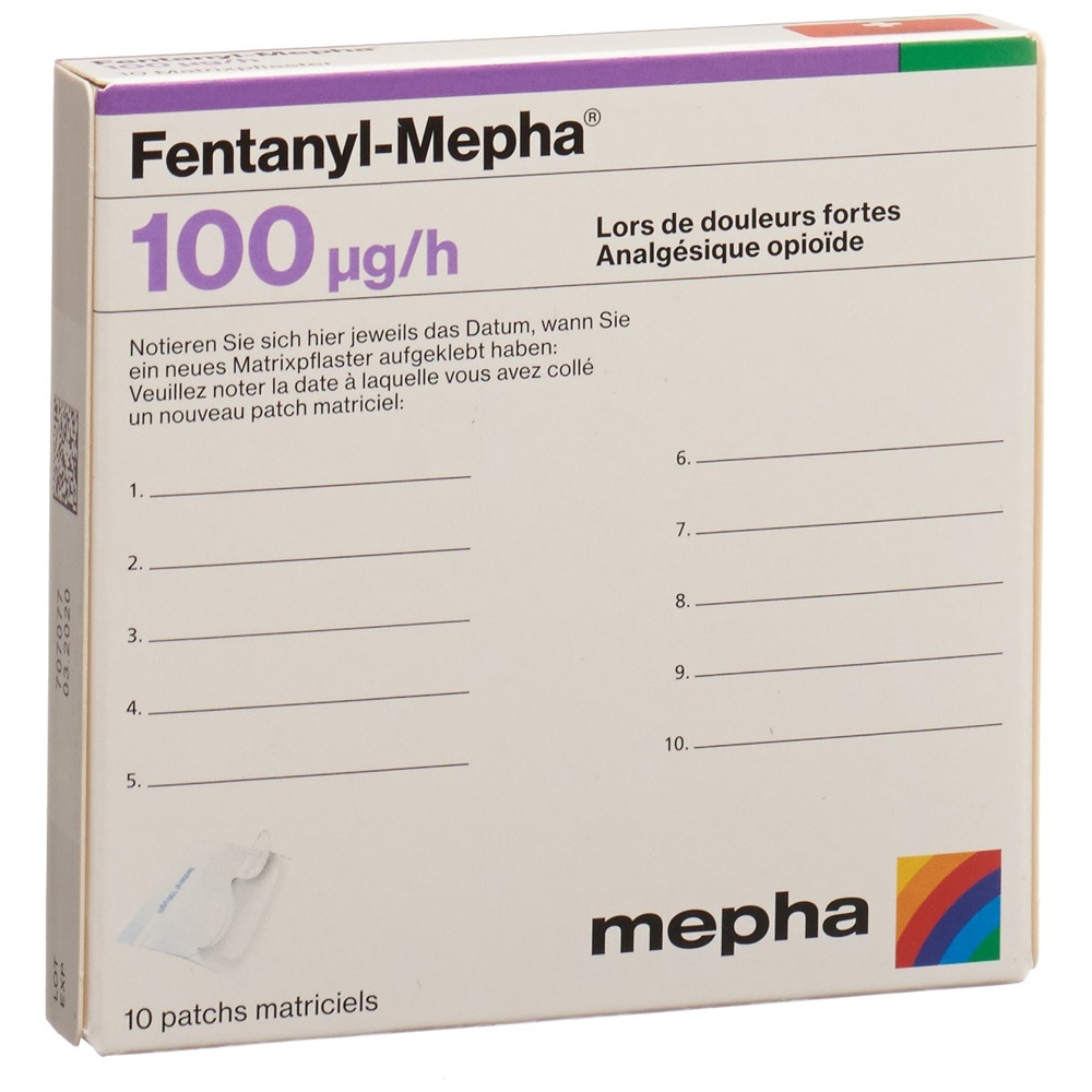 FENTANYL Mepha patch mat 100 mcg/h 10 pce