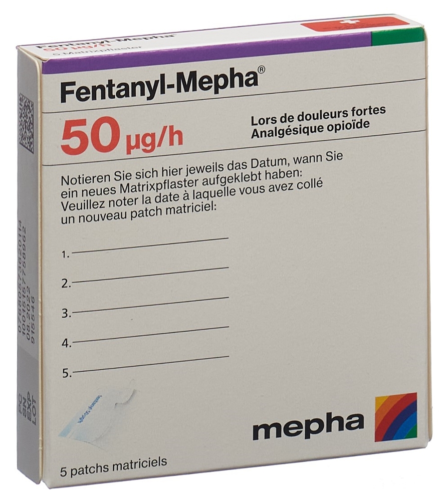 FENTANYL Mepha patch mat 50 mcg/h 5 pce