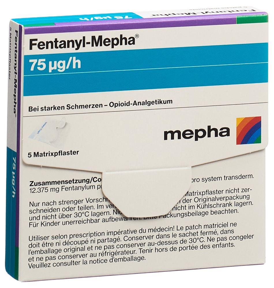 FENTANYL Mepha patch mat 75 mcg/h 5 pce