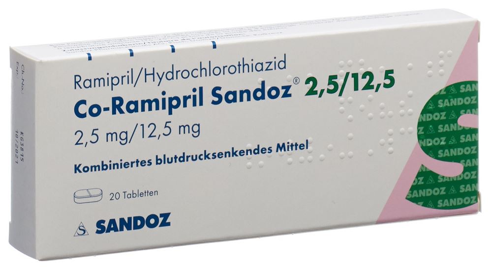 CO-RAMIPRIL Sandoz cpr 2.5/12.5 20 pce