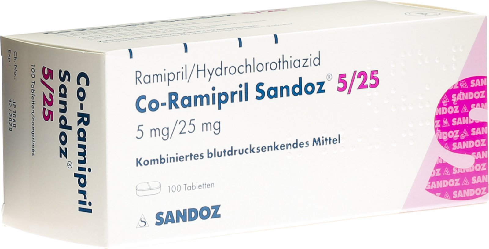 CO-RAMIPRIL Sandoz cpr 5/25 100 pce