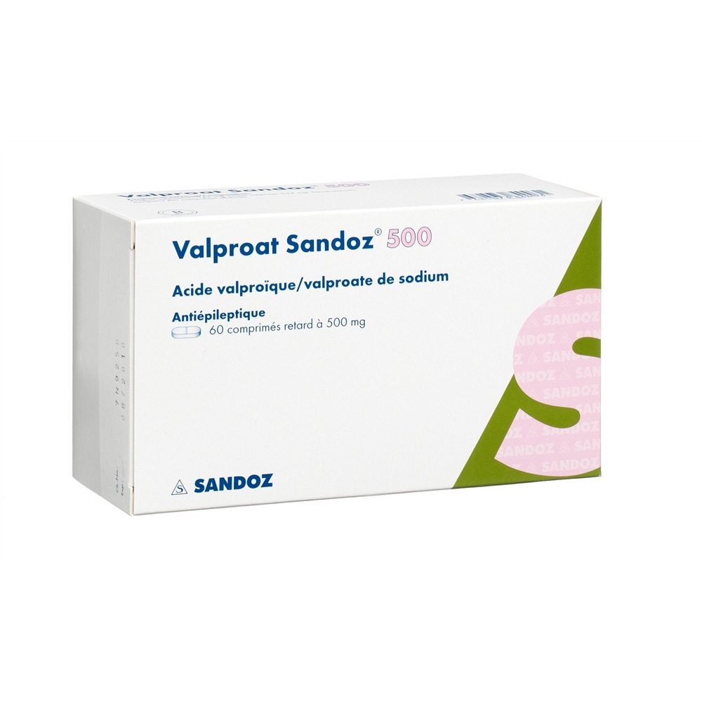 VALPROAT Sandoz cpr ret 500 mg 60 pce