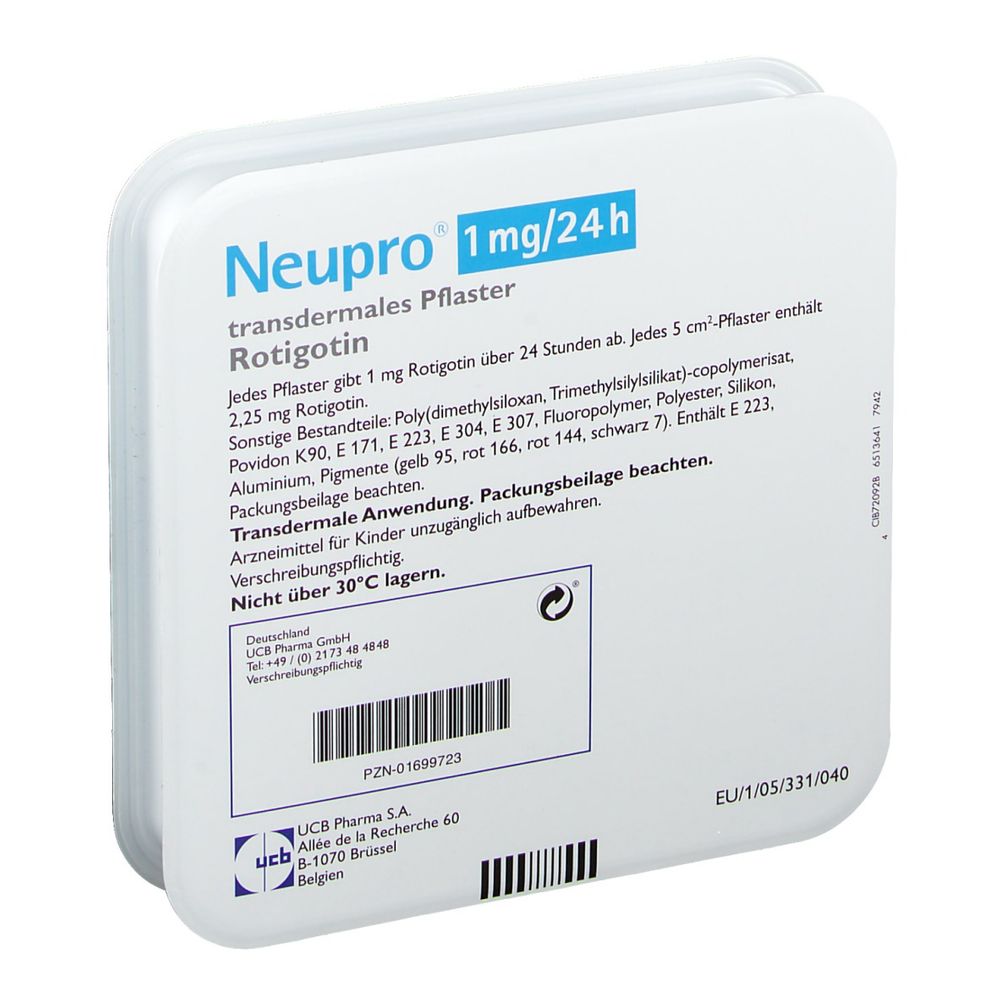 Neupro 1 mg/24h, dispositif transdermique