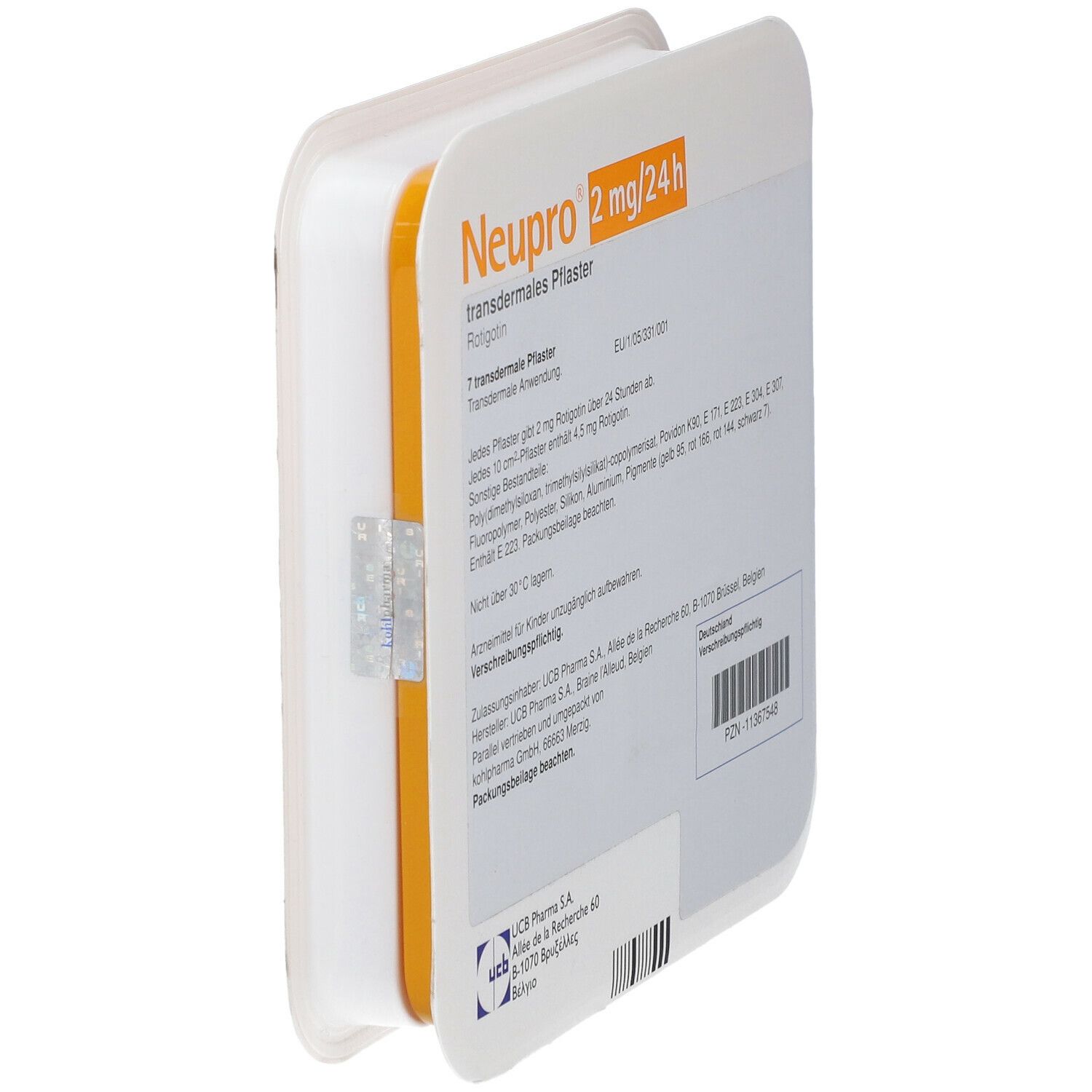 Neupro 2 mg/24h, dispositif transdermique