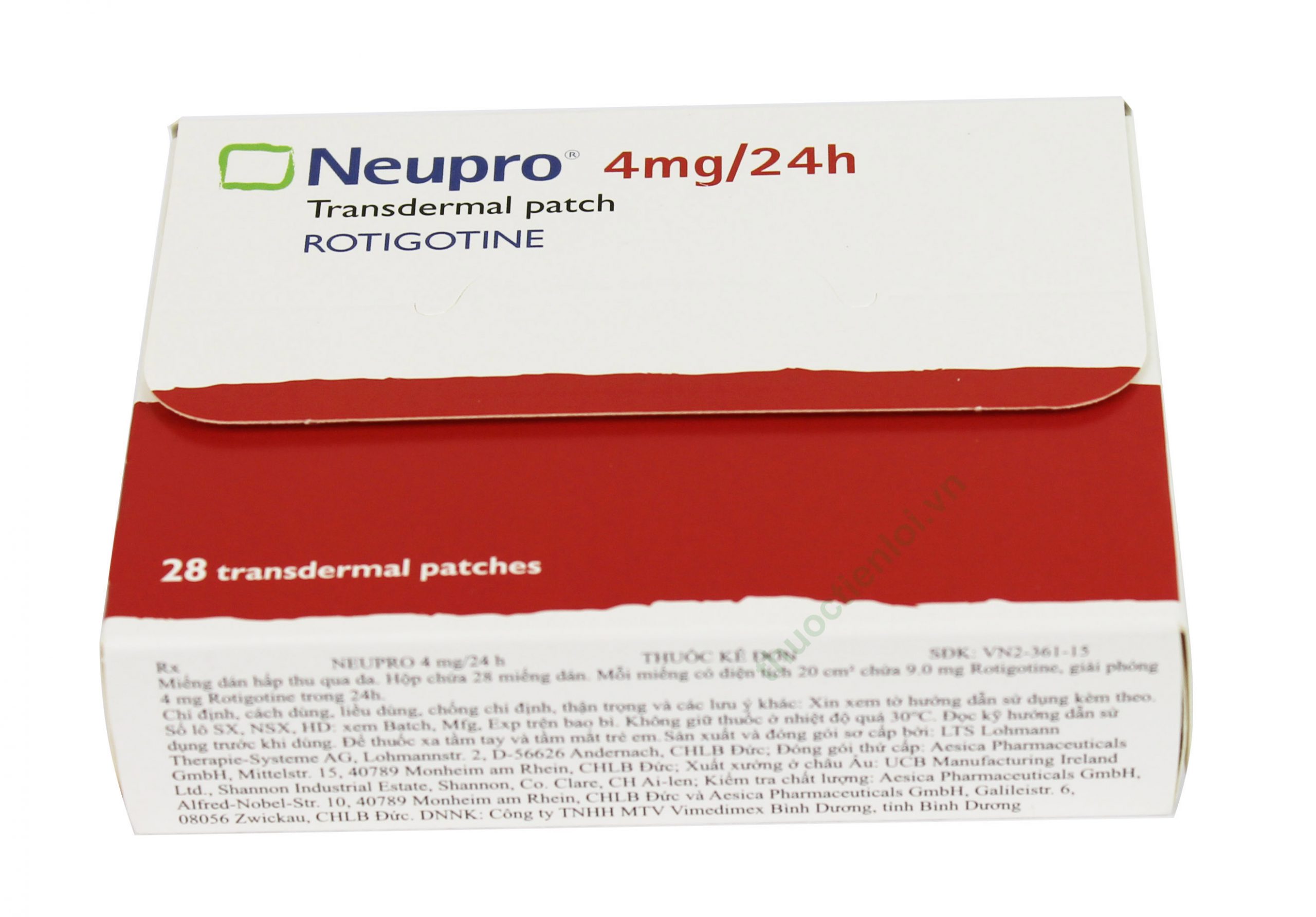 Neupro 4 mg/24h, dispositif transdermique